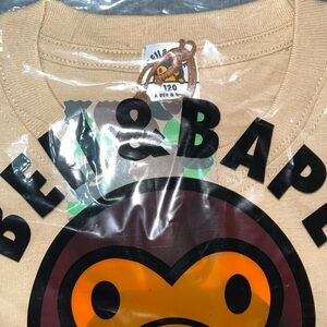 Tan T-shirt for kids size (M)